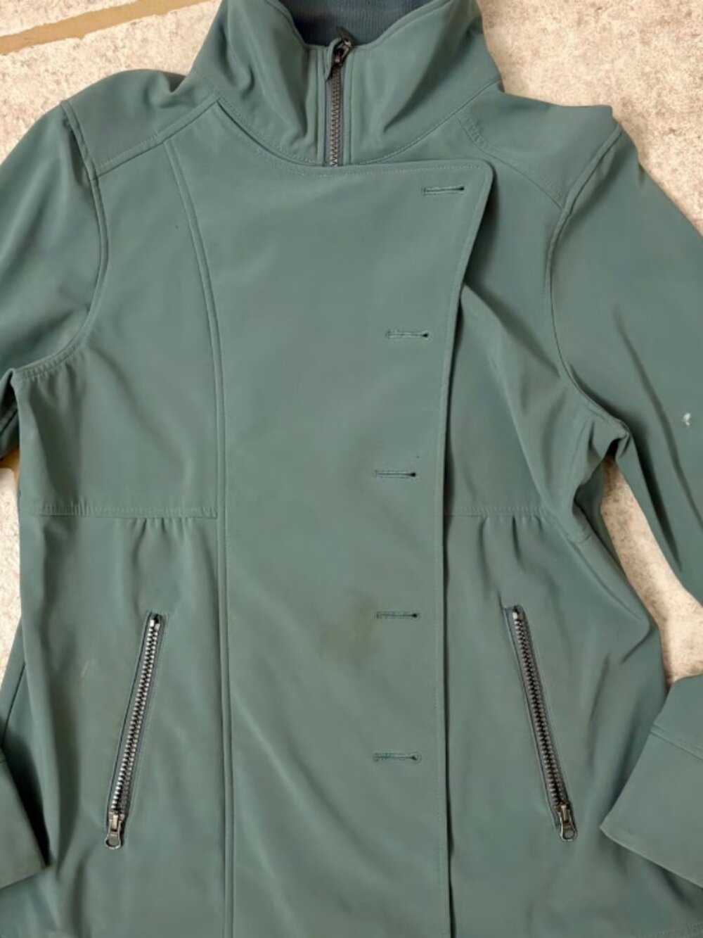 prAna Martina Green High Neck Softshell Jacket